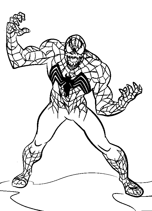 Among Us Venom Coloring Pages : Printable Venom Coloring Pages